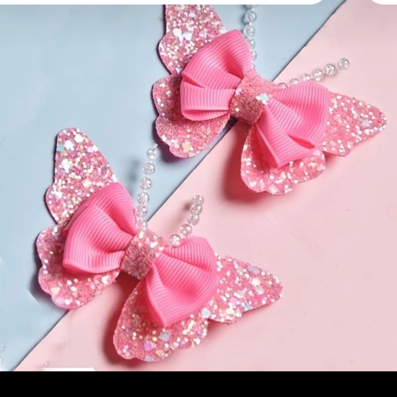 TWO PIECE SEQUIN BUTTERFLY HAIR CLIPS - Picture 2 of 5